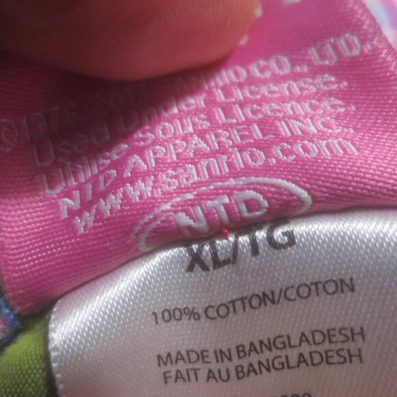 Hello Kitty Plaid 100% Soft Cotton Pajama Sleep Shorts - Size XL Women's. - Picture 9 of 12